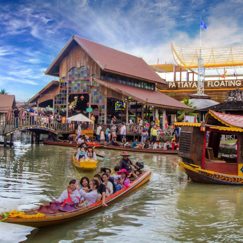 pattaya floating market square image