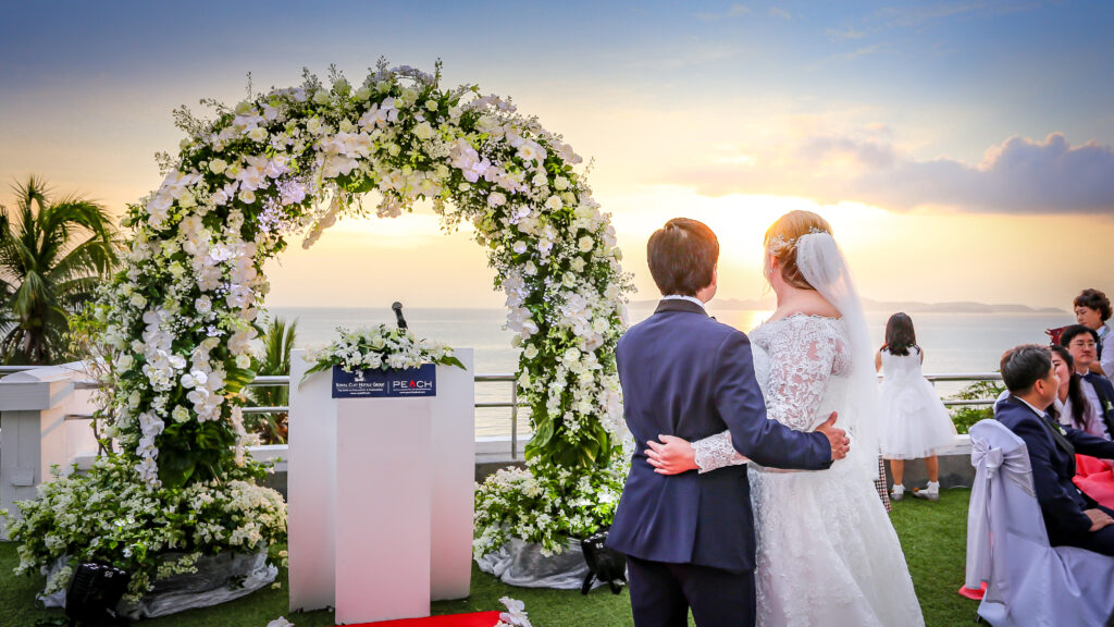 A couple at Christian Wedding