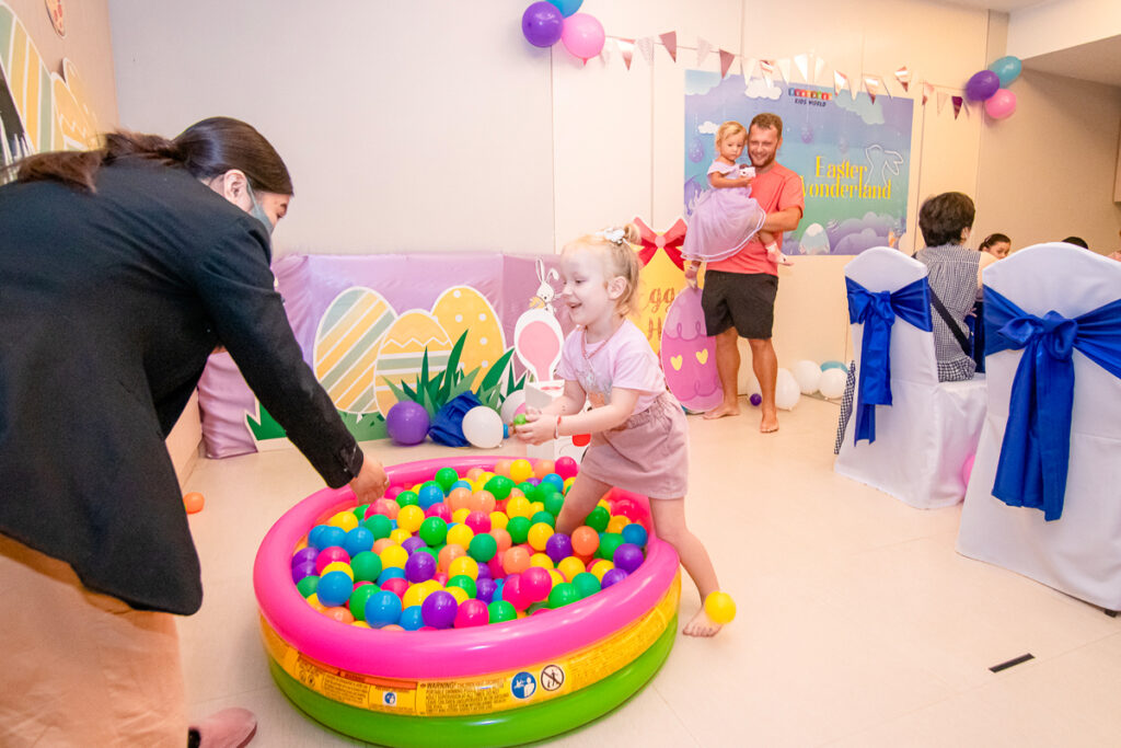 Family celebrating 2024 Easter holiday in Pattaya