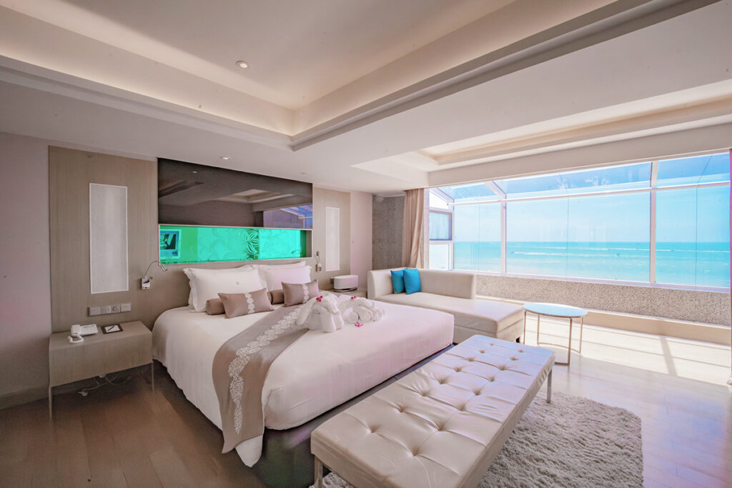 ห้องนอนมาสเตอร์ของห้องเพรสซิเดนท์เชียล แพลตตินั่ม สวีท