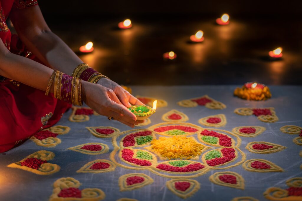 Rangoli design for Diwali festival