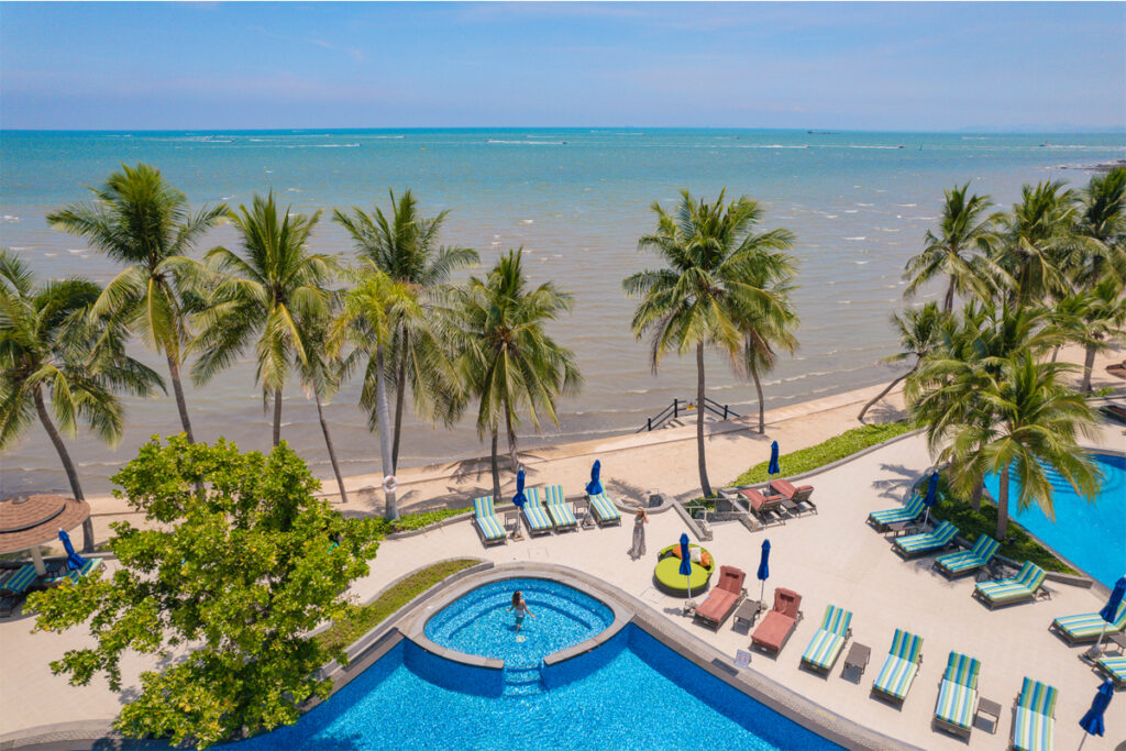 private beach at our 5-star hotel in pattaya