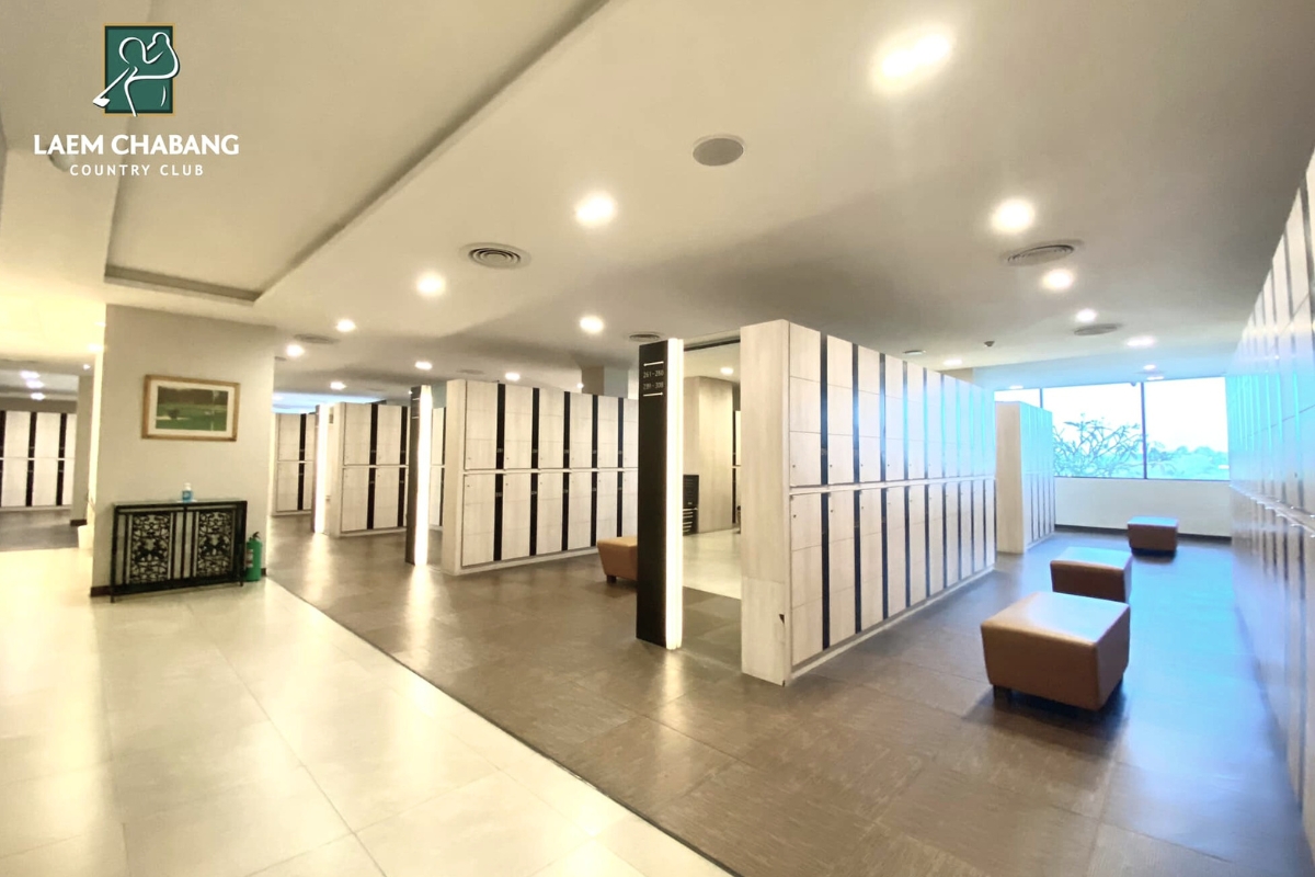 locker room at luxury golf course in pattaya