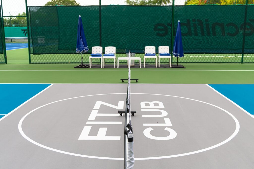 Brand-new pickleball court at FITZ Club