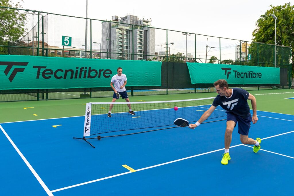 Men playing pickleball